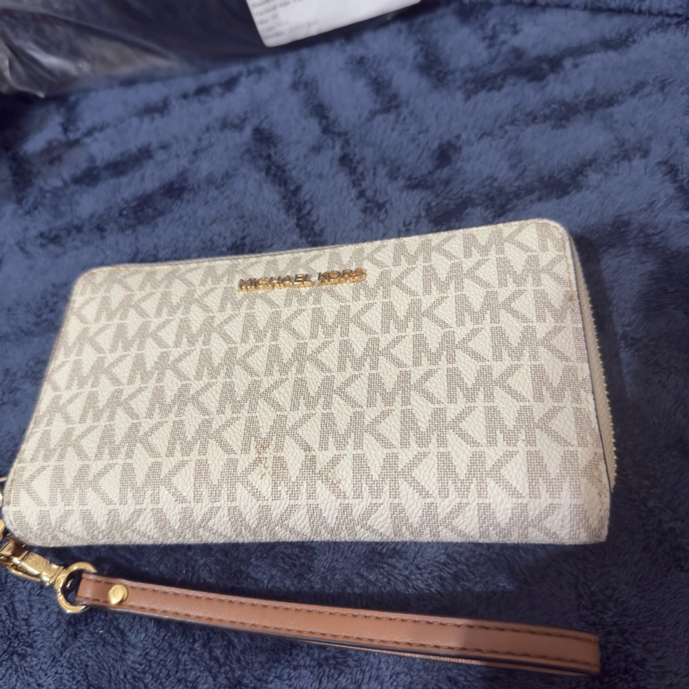 Michael Kors Used Monogram Wristlet